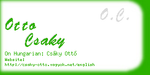 otto csaky business card